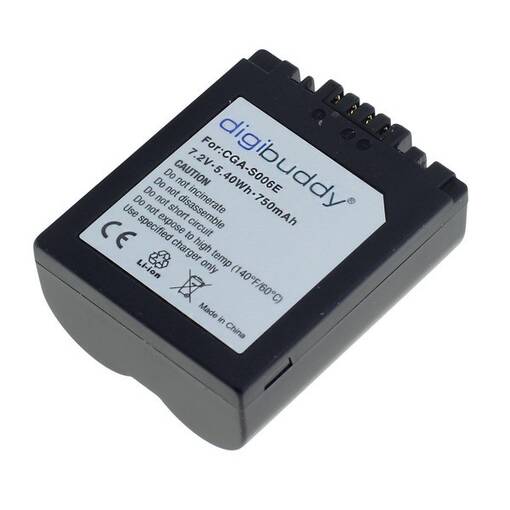 Akku Panasonic CGR-S006 yhteensopiva, 750mAh - Kamera- ja videoakut - 38985 - 1