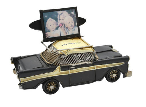 Amerikan auto - Musta 20x8x12 - Peltikyltit ja metallikoristeet kuville - 34535 - 1