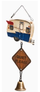 Asuntovaunu ovikello - sininen, 31x15x5cm - Peltikyltit ja metallikoristeet kuville - 36645 - 1