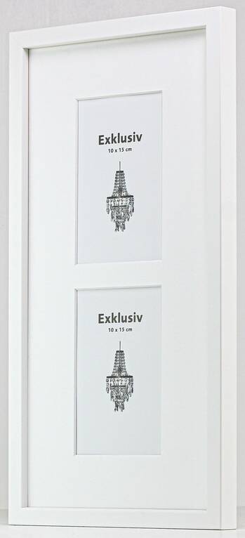 Exklusiv 2x 10x15 (20x40) valkoinen monikuvakehys, 5/ltk - Monikuvakehykset - 38765 - 1