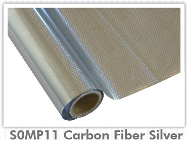 Folio kuumapainatukseen SOMP11 Hopea Hiilikuitu, 30cm x 12m - Metallifoliot kuumapainatukseen - 36745 - 1