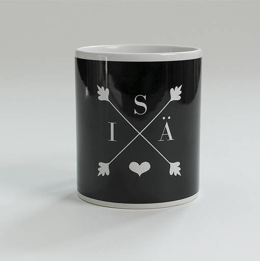 ISÄ vaakuna muki mustalla painatuksella - Lahjavinkit isälle - 38165 - 1