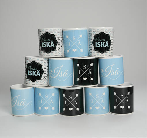 Isäinpäivä mukilajitelma 12 kpl valmista mukia - Lahjavinkit isälle - 38175 - 1