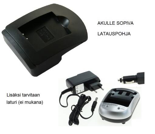 LATURI JA LATAUSPOHJAT ERI AKKUILLE (5101) - Kamera- ja yleislaturit, virtapankit, jo - 37685 - 1