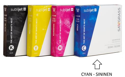 SubliJet UHD SG500/SG1000, Black 31ml - musta - Sublimaatiovärit, hukkavärisäiliöt - 38575 - 1
