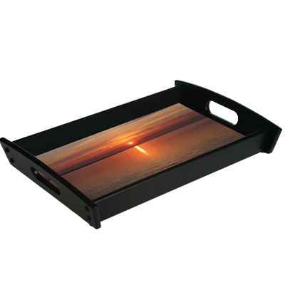 Tarjotin iso, 28 x 42 cm, musta - Sisustustuotteet sublimaatiopainatukseen - 26115 - 1