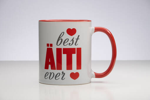 Best ÄITI muki punainen sisus/kahva - painatuksella - Lahjavinkit äidille - 39105 - 1