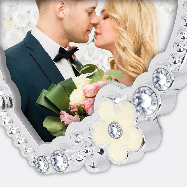 Brahms sydänkehys 8x8 timanttikoristein - Hääkehykset, loveaiheiset kehykset - 42765 - 1