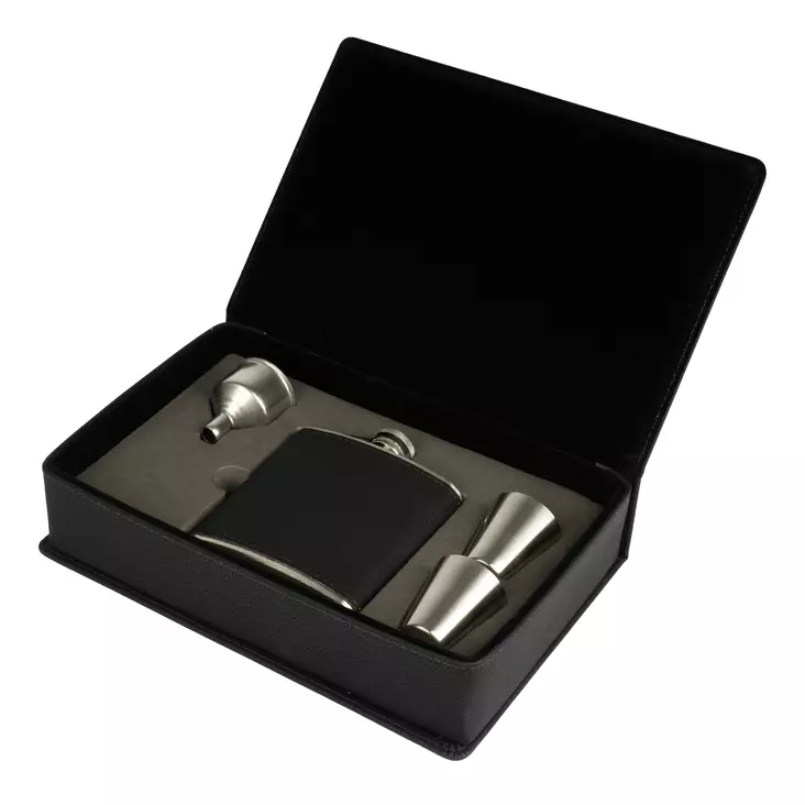 Laser - taskumatti lahjasetti teräs, musta - Laserkaiverrukseen tuotteet - 42215 - 1