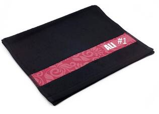 Frotee pyyhe, 30x50cm, musta (5/pss) - Tekstiilit sublimaatiopainatukseen - 31366 - 2