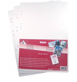 Kartonkilehti A4 valkoinen 25kpl - Kuvalaatikot, vieraskirjat, kuvataskut - 24176 - 1