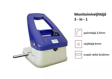 Reijitin pyöristäjä 3-in-1 id-kortit, käyntikortit, magneetit - Korttitulostukseen - 41436 - 1