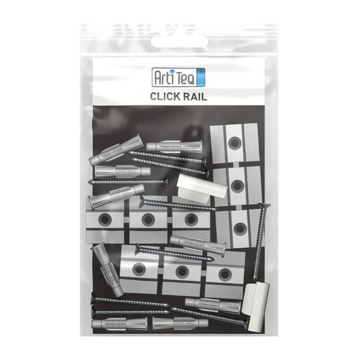 Alumiini ripustusseinäkiskon kiinnitystarvikkeet (10kpl) - Pohjustuslevyt, ripustus, teipit, spray - 40376 - 1