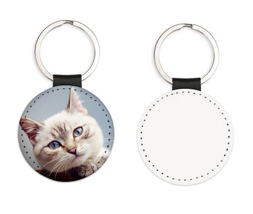 Avaimenperä keinonahka pyöreä Ø 52 mm - Uusia painotuotteita - 40406 - 1