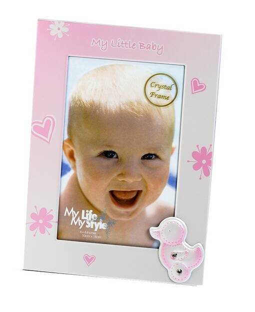 Baby Flowers 10x15- v.punainen -timantti koriste - Lastenhuoneeseen ja kastelahjakehykset - 37446 - 1