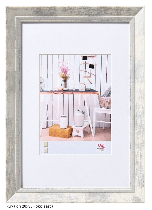 CHALET vaalea / hopea kehykset - paspatuurilla - Design kehykset - 40906 - 1