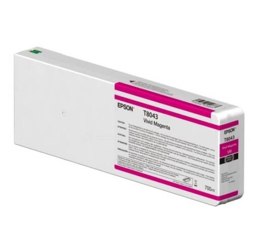 EPSON T8043 VM Vivid Magent 700ml P7000/P9000, C13T804300 - Mustesuihkutulostimiin värit - 39016 - 1
