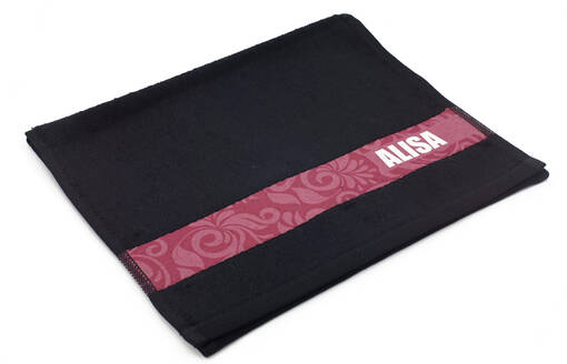 Frotee pyyhe, 30x50cm, musta (5/pss) - Tekstiilit sublimaatiopainatukseen - 31366 - 1