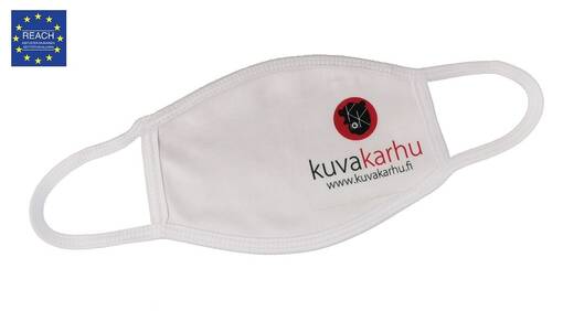 Kasvomaski valkoinen L - 19 x 12 cm (ME 5 kpl) - Myymälään, pakkaustarv ja pahvilaatikot - 38756 - 1