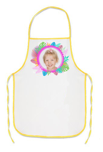 Lasten askarteluessu, keltaisilla kanttinauhoilla - Poistoeriä - 26296 - 1