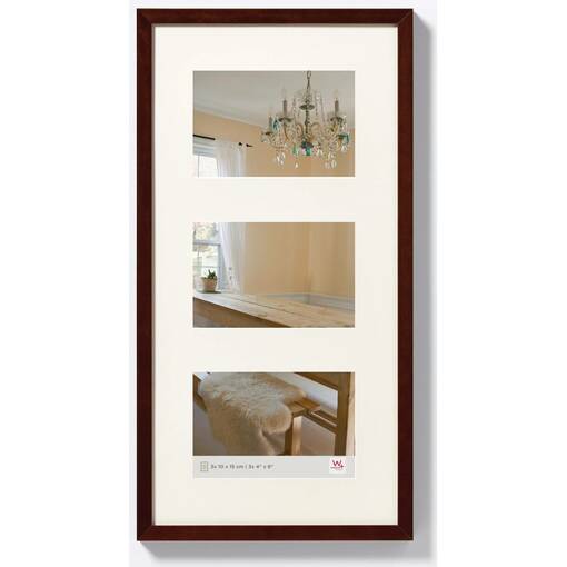 Peppers puinen monikuvakehys 3X10x15 pähkinä, 48x25cm (me2) - Monikuvakehykset - 40726 - 1