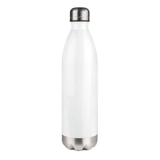 Termospullo pullonmuotoinen 750ml - valkoinen/teräs - Mukit, astiat sublimaatiopainatukseen - 41066 - 1