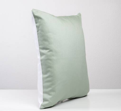 Tyynyliina, 2-värinen 40x40cm - v.vihreä/valkoinen - Tekstiilit sublimaatiopainatukseen - 39666 - 1