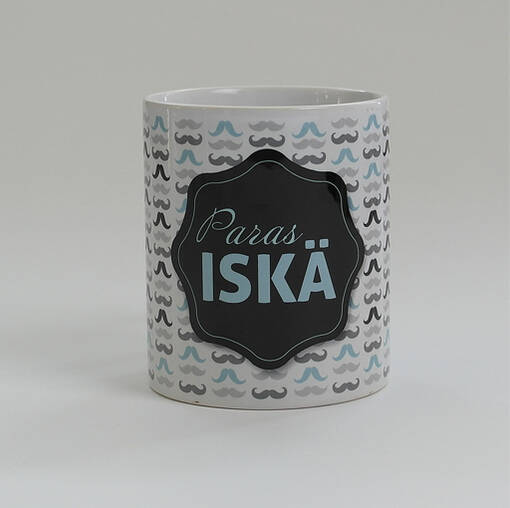 Viikset muki Paras iskä painatuksella - Lahjavinkit isälle - 38166 - 1