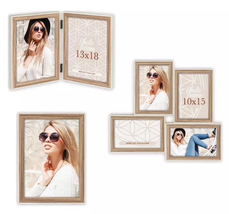 Kriss puukehykset - yksittäiset, sarana, monikuva - Litteät ja pyöristetyt kehykset - 41166 - 1