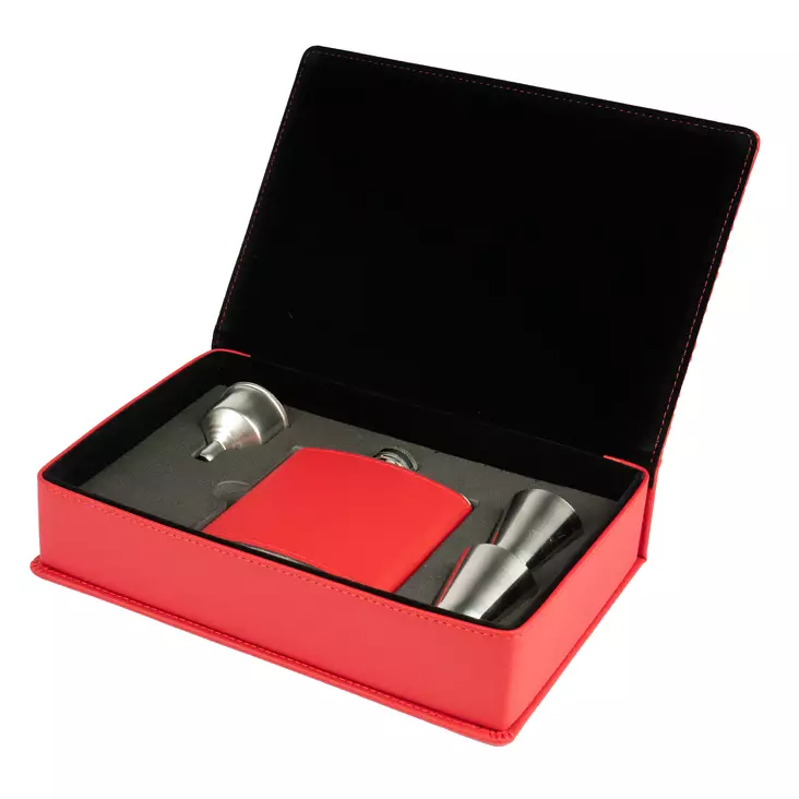 Laser - taskumatti lahjasetti teräs, punainen - Laserkaiverrukseen tuotteet - 42216 - 1