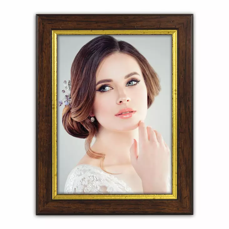 Novara 13x18 ruskea puukehys - Litteät ja pyöristetyt kehykset - 42016 - 1