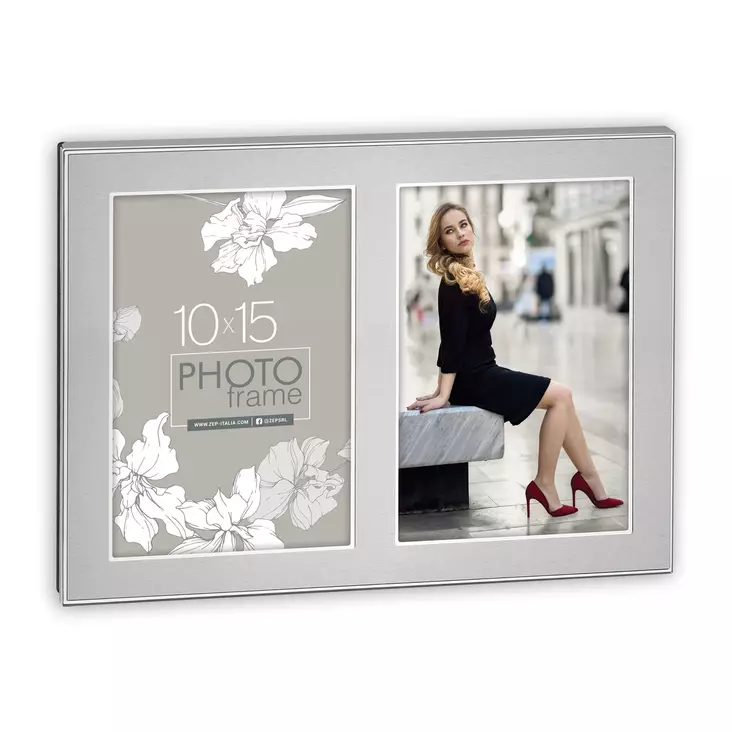 Olimpia 2Q 2x 10x15 hopea (23x17) metallikehys - Metalli- ja ruusukehykset, alumiinikehys - 42106 - 1