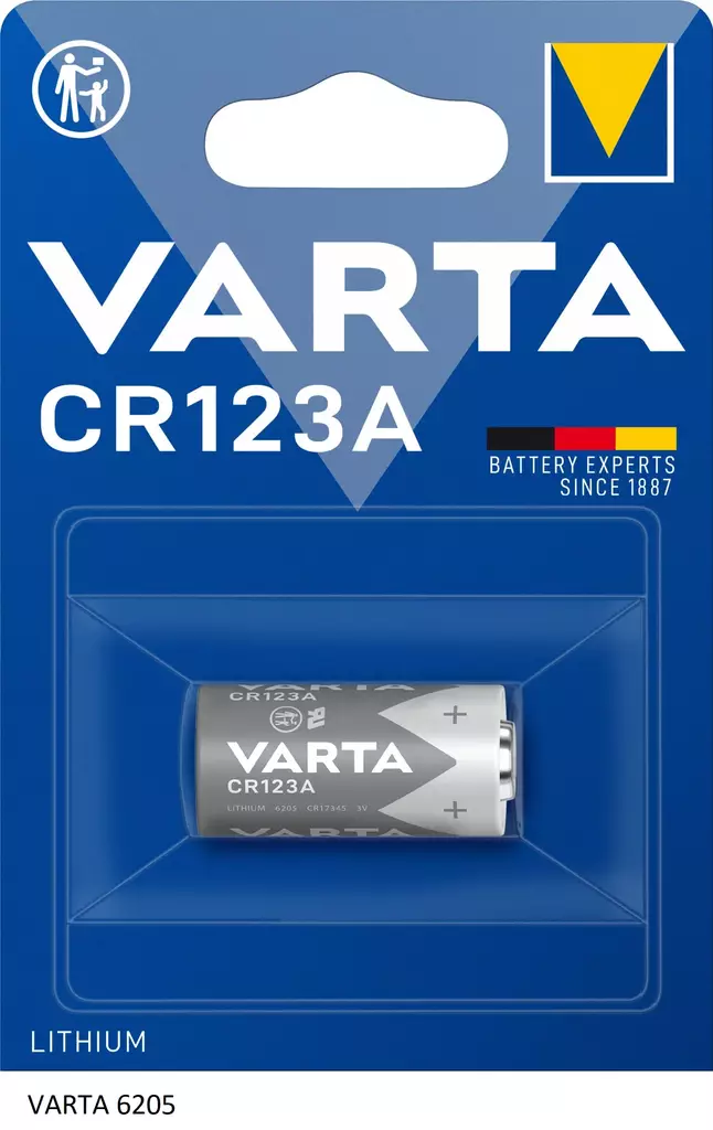 Varta CR123, CR-123A 3V, 6250 (10 kpl/ltk) - Paristot ja nappiparistot - 24616 - 1