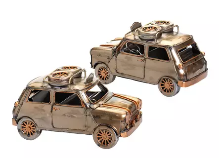 Antiikki pronssiauto- 23x12x12cm - Peltikyltit ja metallikoristeet kuville - 42037 - 2