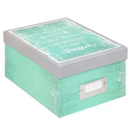 Fotoboksi Moments vihreä/harmaa 700 10x15 - Kuvalaatikot, vieraskirjat, kuvataskut - 42737 - 1