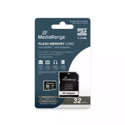 MicroSDHC- muistikortti 32GB Class 10 sovitteella - SD-kortit ja MicroSD-kortit - 42897 - 1