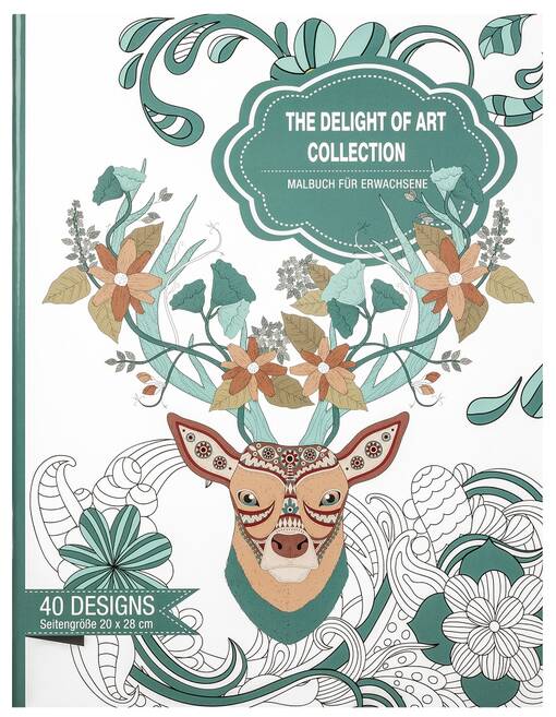 Aikuisten värityskirja, 21x28cm, 40s - BLACK FRIDAY  - 38757 - 1