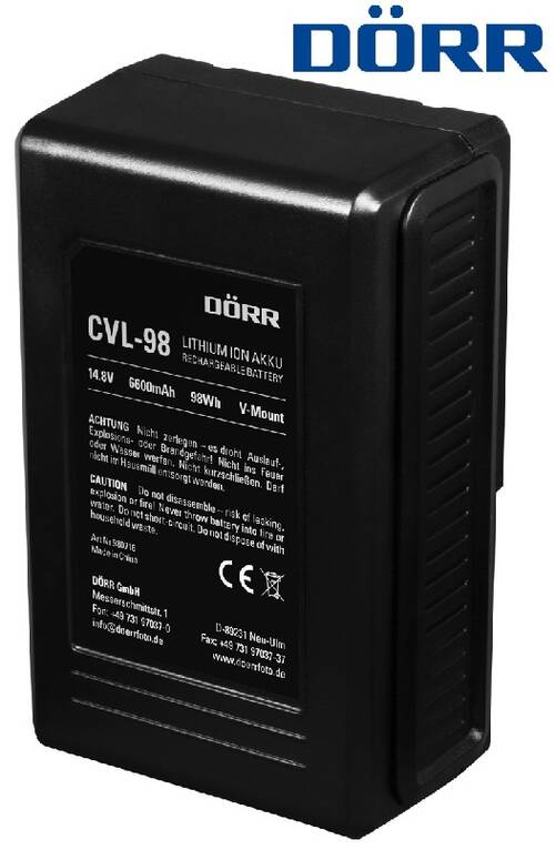 Compact V-Mount Li-Ion akku CVL-98 (flex panel, dlp) - Kamera- ja videoakut - 32467 - 1