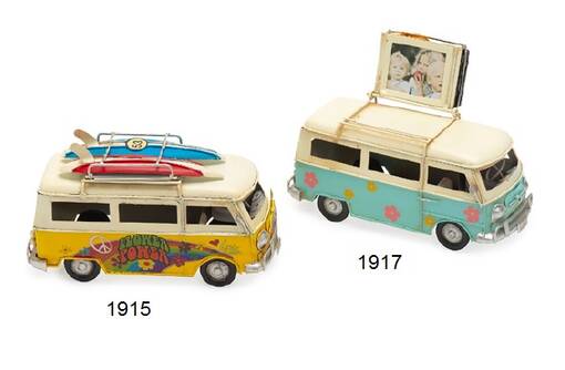 Flower Power paku - keltainen 16,5x7,5x9,5cm - Peltikyltit ja metallikoristeet kuville - 39237 - 1