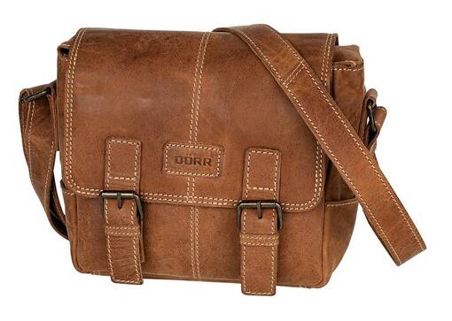 Kapstadt nahkalaukku S pieni Cognac- 21x15x6 sisämitta - Nahkalaukut kameroille - 38197 - 1