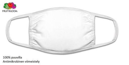 Kasvomaski puuvilla, valkoinen (me 5kpl) - Puuvillatekstiilit - 38847 - 1