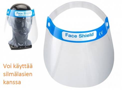 Kasvovisiiri - kevyt, myös silmälasikäyttäjille - Myymälään, pakkaustarv ja pahvilaatikot - 38787 - 1