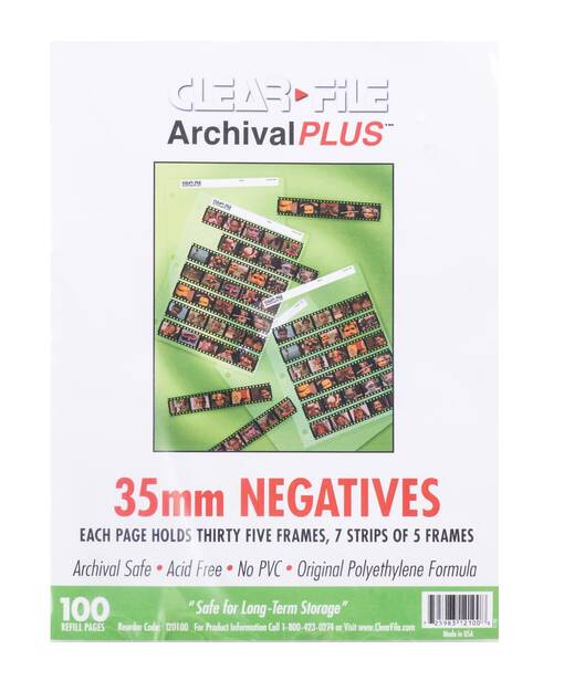 Kirkas negalehti kino 7x6, 35mm 100 kpl - pitkäaikaiseen arkistointiin - Negojen ja diojen arkistointi - 25517 - 1