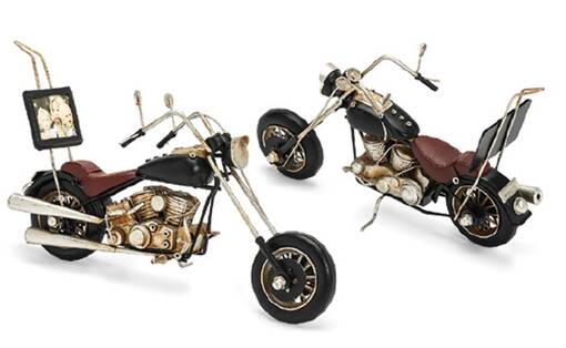 Moottoripyörä Chopper kehys 33x10,5x16,5cm - Peltikyltit ja metallikoristeet kuville - 37417 - 1