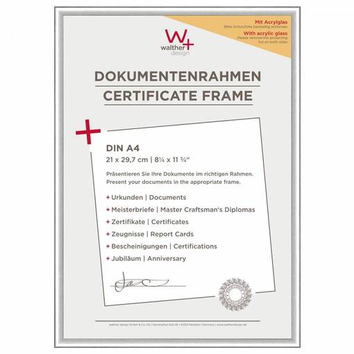 New Lifestyle 21x29,7 (A4) Pleksillä, hopea - A4 kunniakirjakehykset, diplomikehykset - 39867 - 1