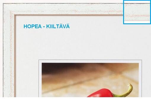 Peppers puukehys hopea - Tarjous - Litteät ja pyöristetyt kehykset - 30597 - 1