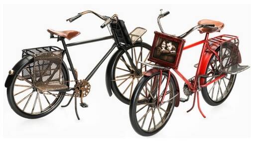 Polkupyörä miesten malli - musta 28,5x10,5x17 - Peltikyltit ja metallikoristeet kuville - 36377 - 1