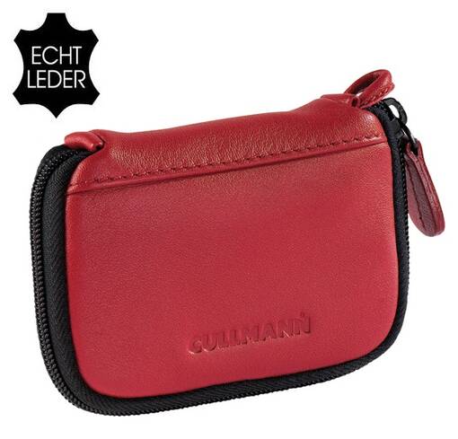 Punainen nahkalaukku pientarvikkeille, kolikoille ym 20x65x95 - BLACK FRIDAY - 24867 - 1