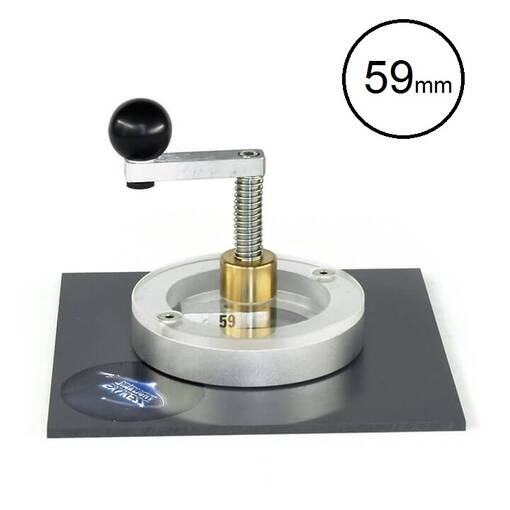 Pyöröleikkuri rintamerkkilaitteelle, 59mm metallinen - Rintamerkkilaitteet ja tarvikkeet - 37657 - 1