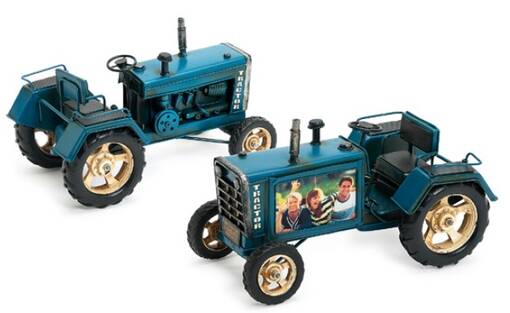 Traktorikehys sininen 27x16x16,5 - Peltikyltit ja metallikoristeet kuville - 37307 - 1